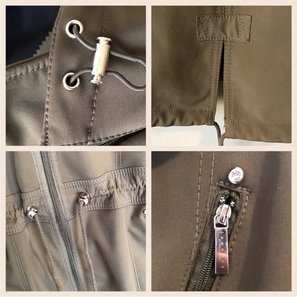 Laundry by Shelli Segal Trench Coat Style Jacket Size Medium in Olive Green - Picture 12 of 16